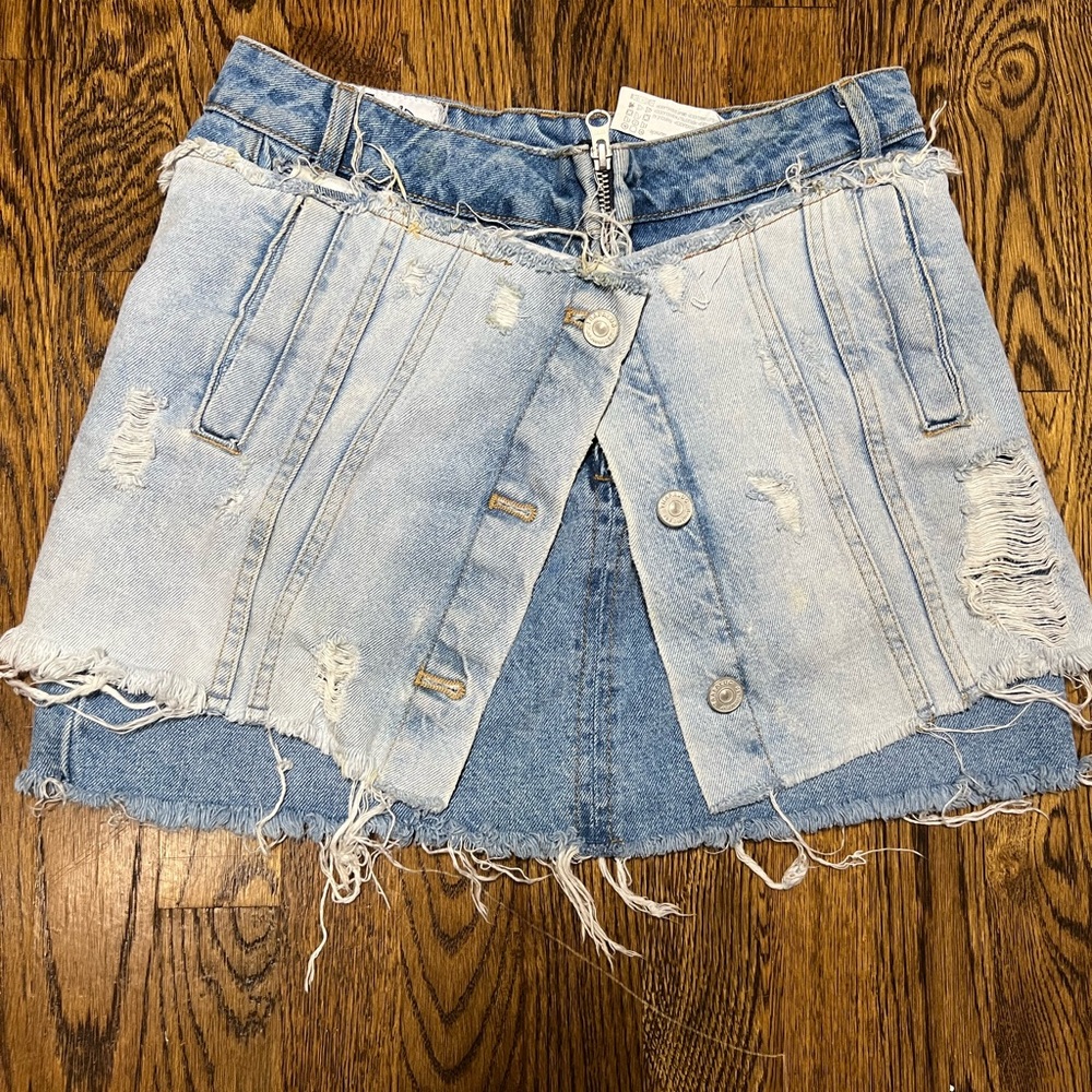 Layered Demin Skirt